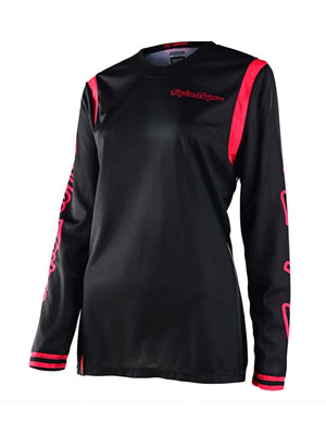 Polera Troy Lee Designs Mujer GP mono negra rojo