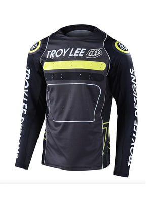 Troy Lee Designs polera de bicicleta sprint drop in negra verde