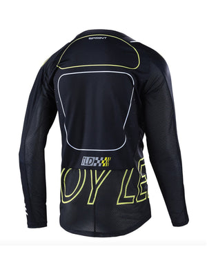 Troy Lee Designs polera de bicicleta sprint drop in negra verde