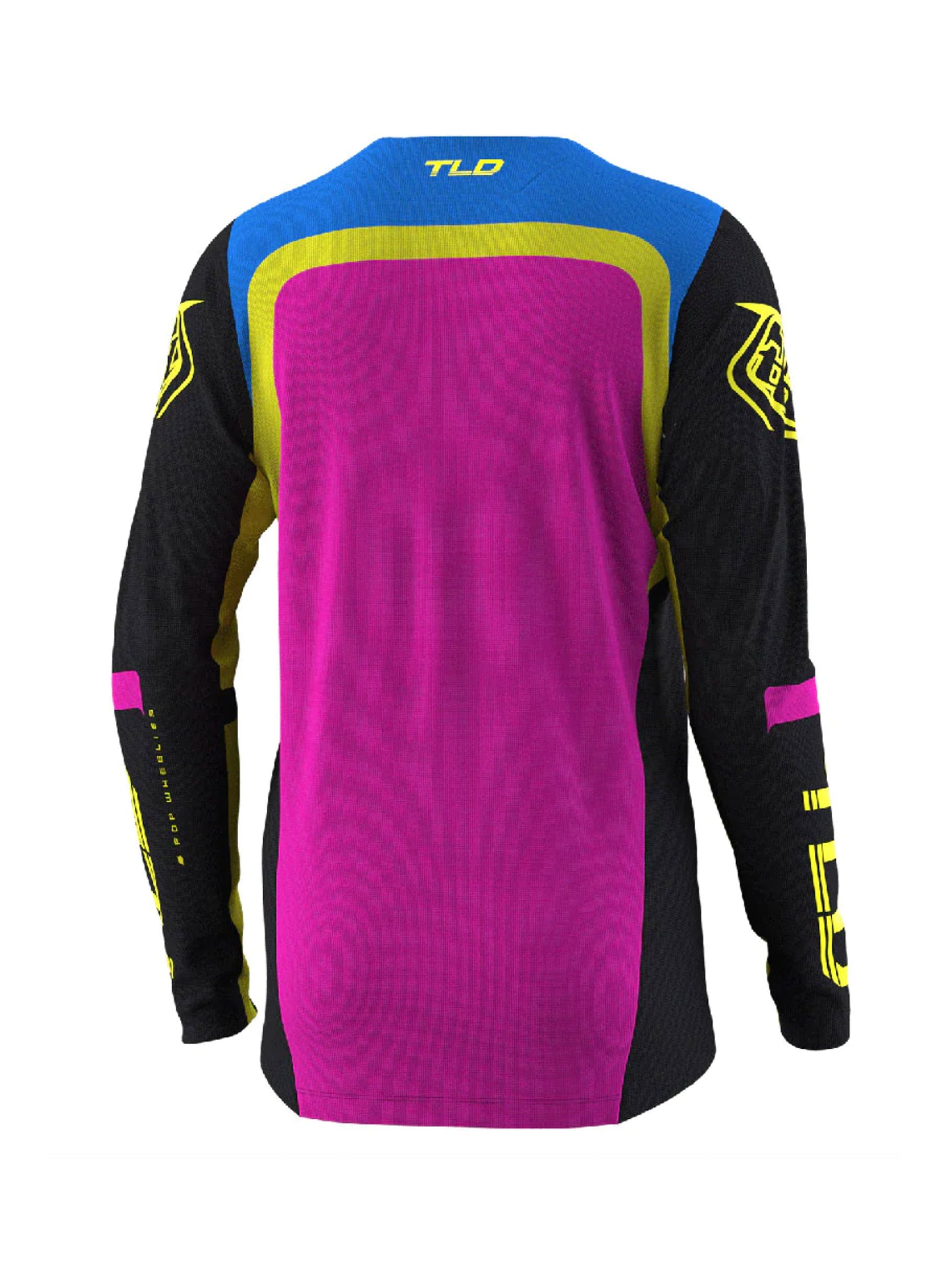 Troy Lee Designs Polera Sprint Fractura Negro / Amarillo