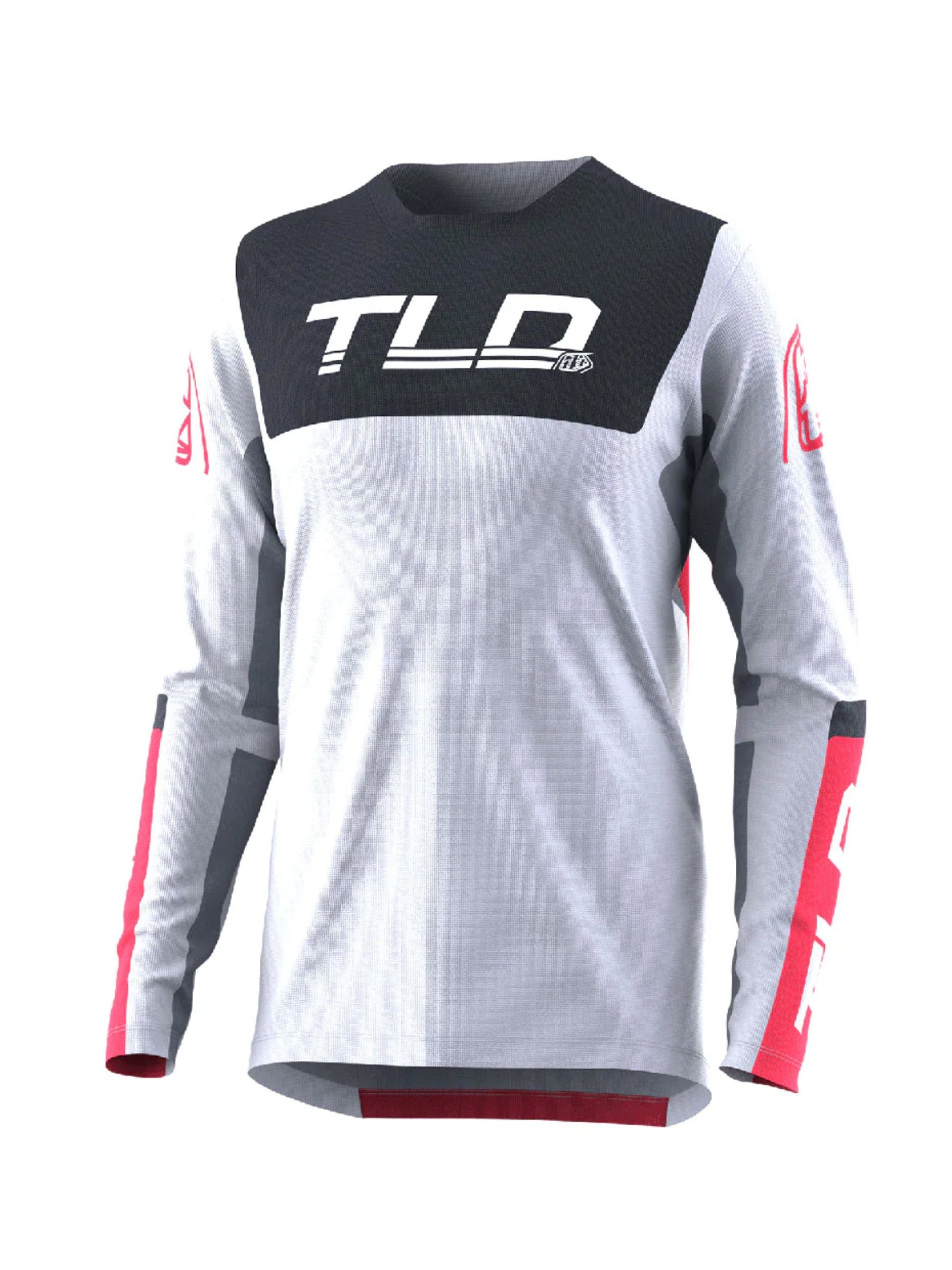 Troy Lee Designs Polera Sprint Fractura Gris / Rojo