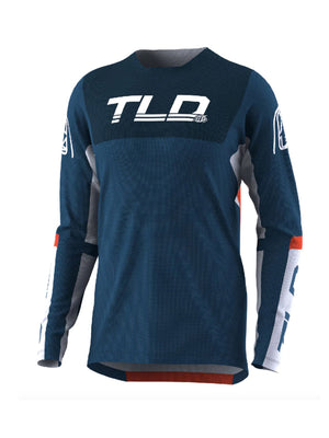 Troy Lee Designs Polera Sprint Fractura Azul / Naranjo