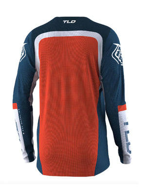 Troy Lee Designs Polera Sprint Fractura Azul / Naranjo