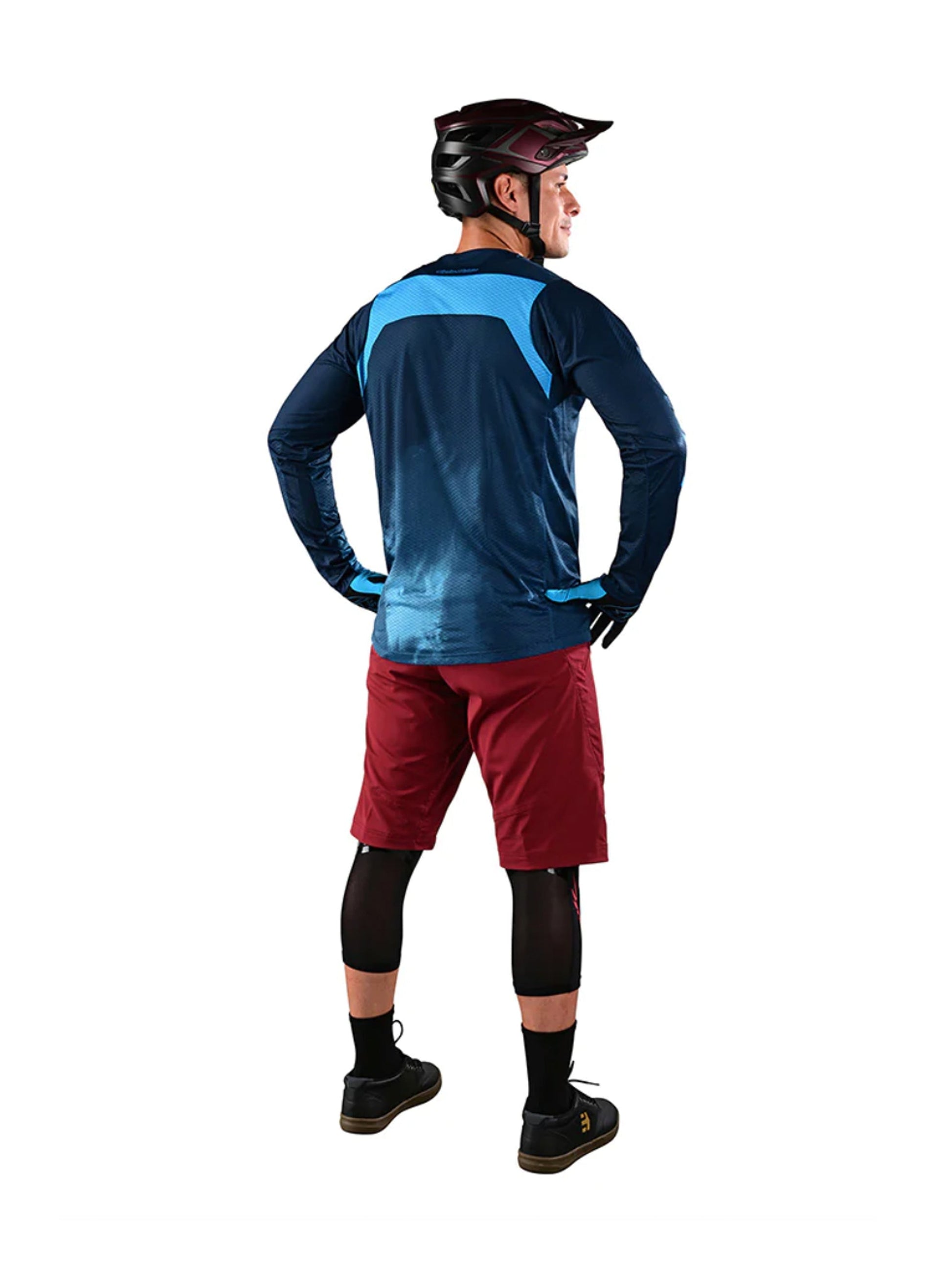 Troy Lee Designs Polera de Bicicleta Skyline Air Ls Fades Azul