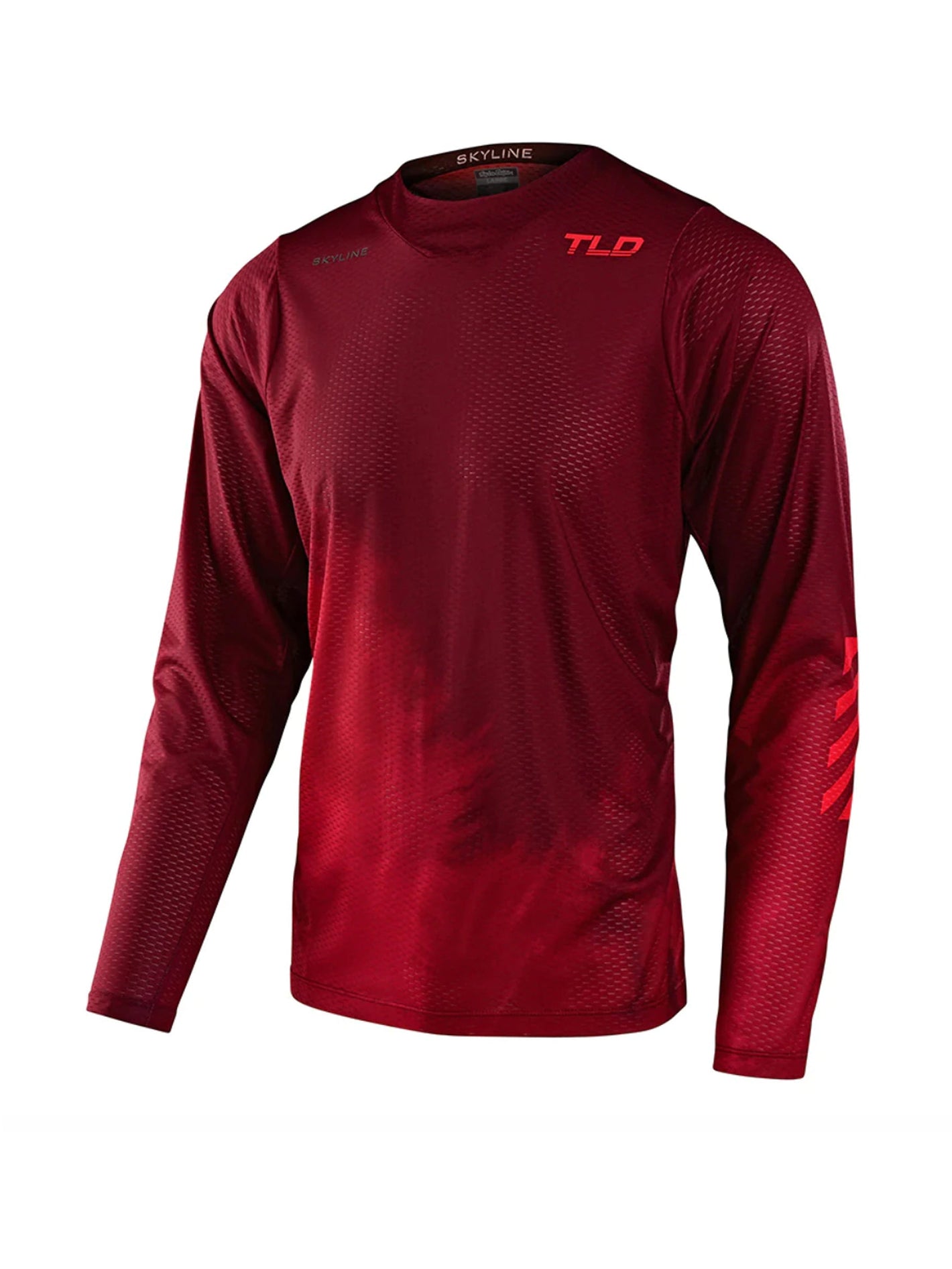 Troy Lee Designs Polera de Bicicleta Skyline Air Ls Fades Burdeo