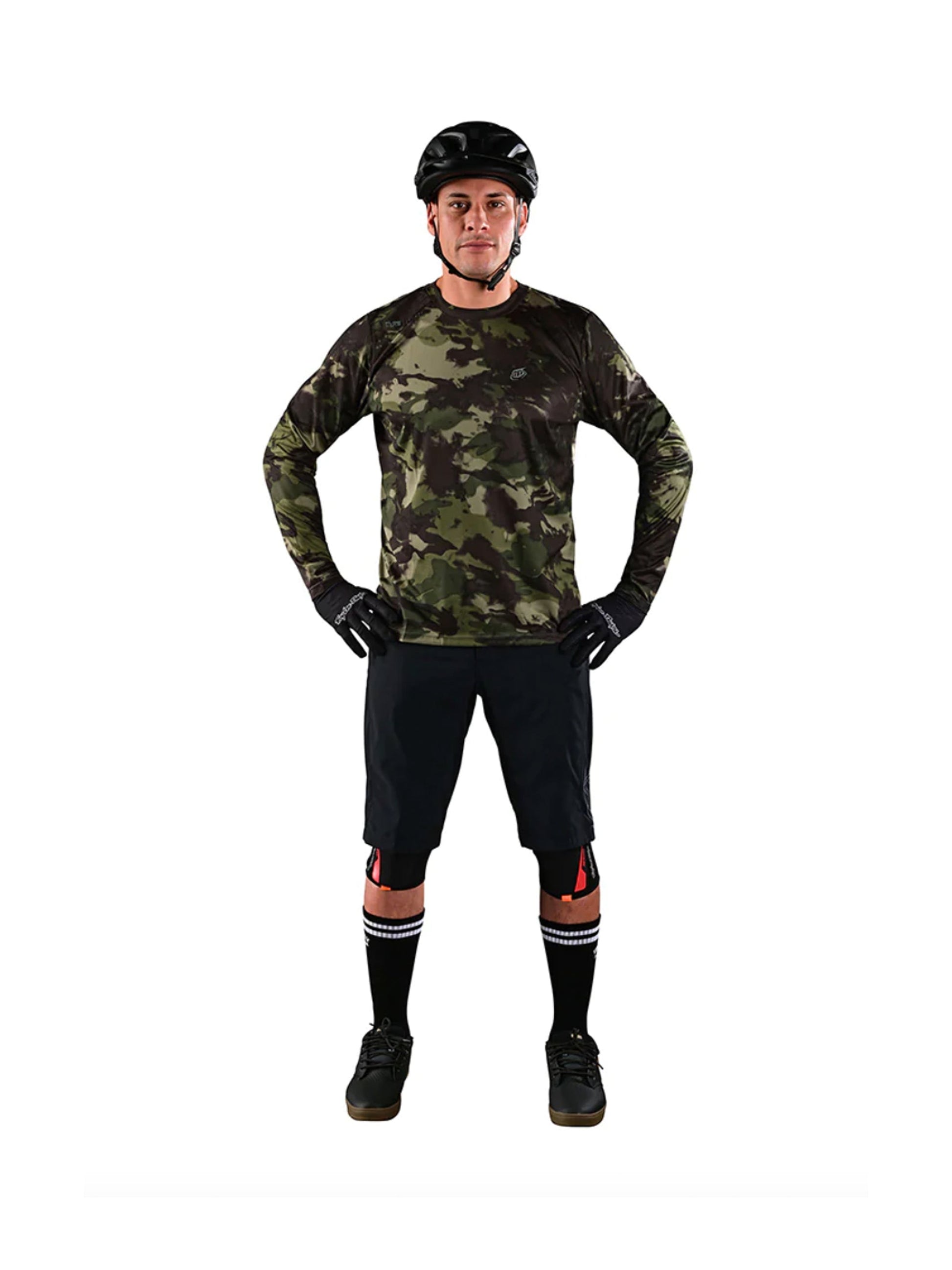 Troy Lee Designs Polera de bicicleta Flowline LS Covert Militar