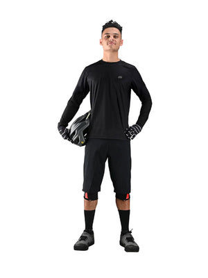 Polera de bicicleta Troy Lee Designs flowline LS negra