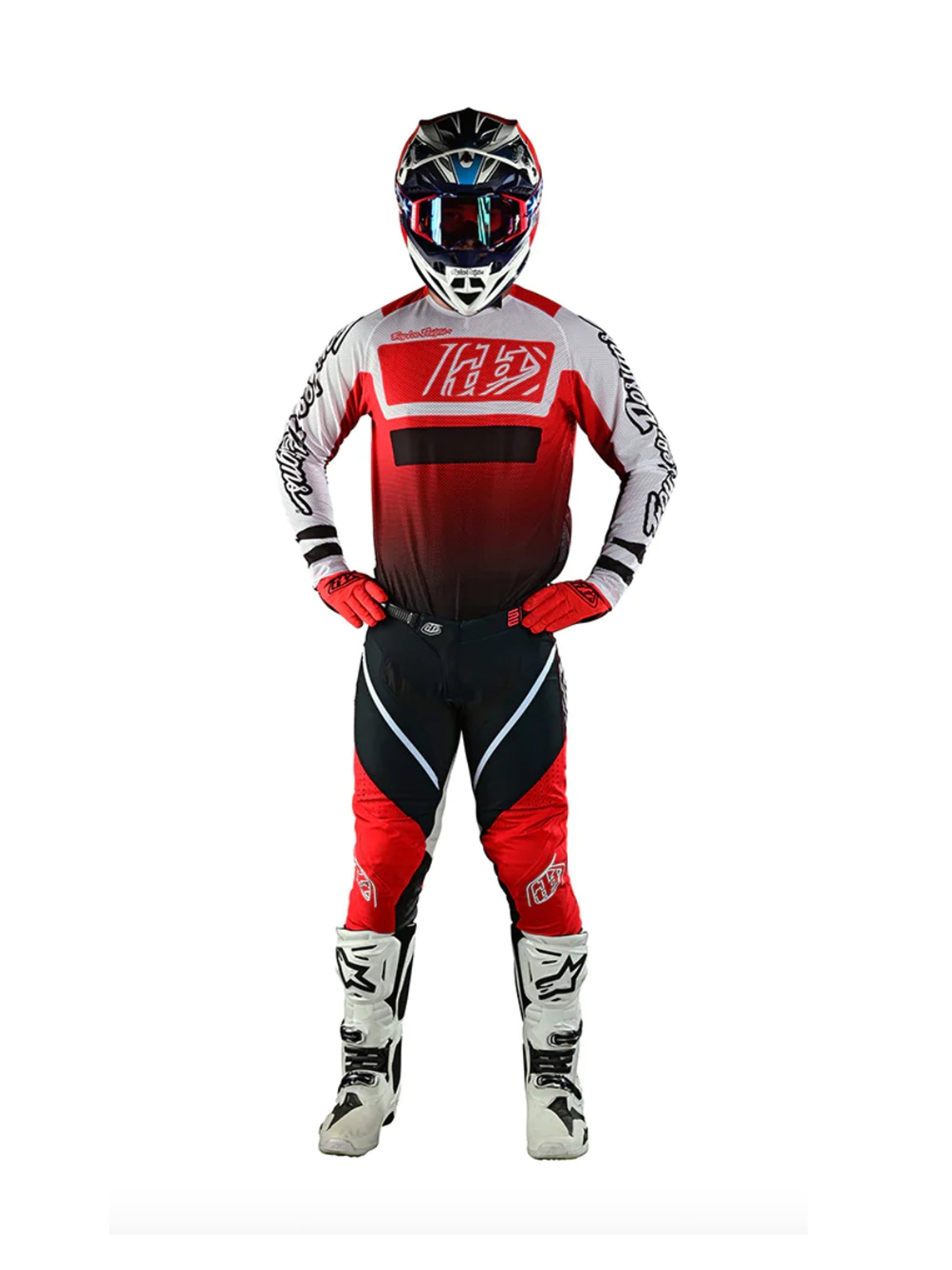 Troy Lee Designs Polera SE Pro Air Lanes Roja / Negro