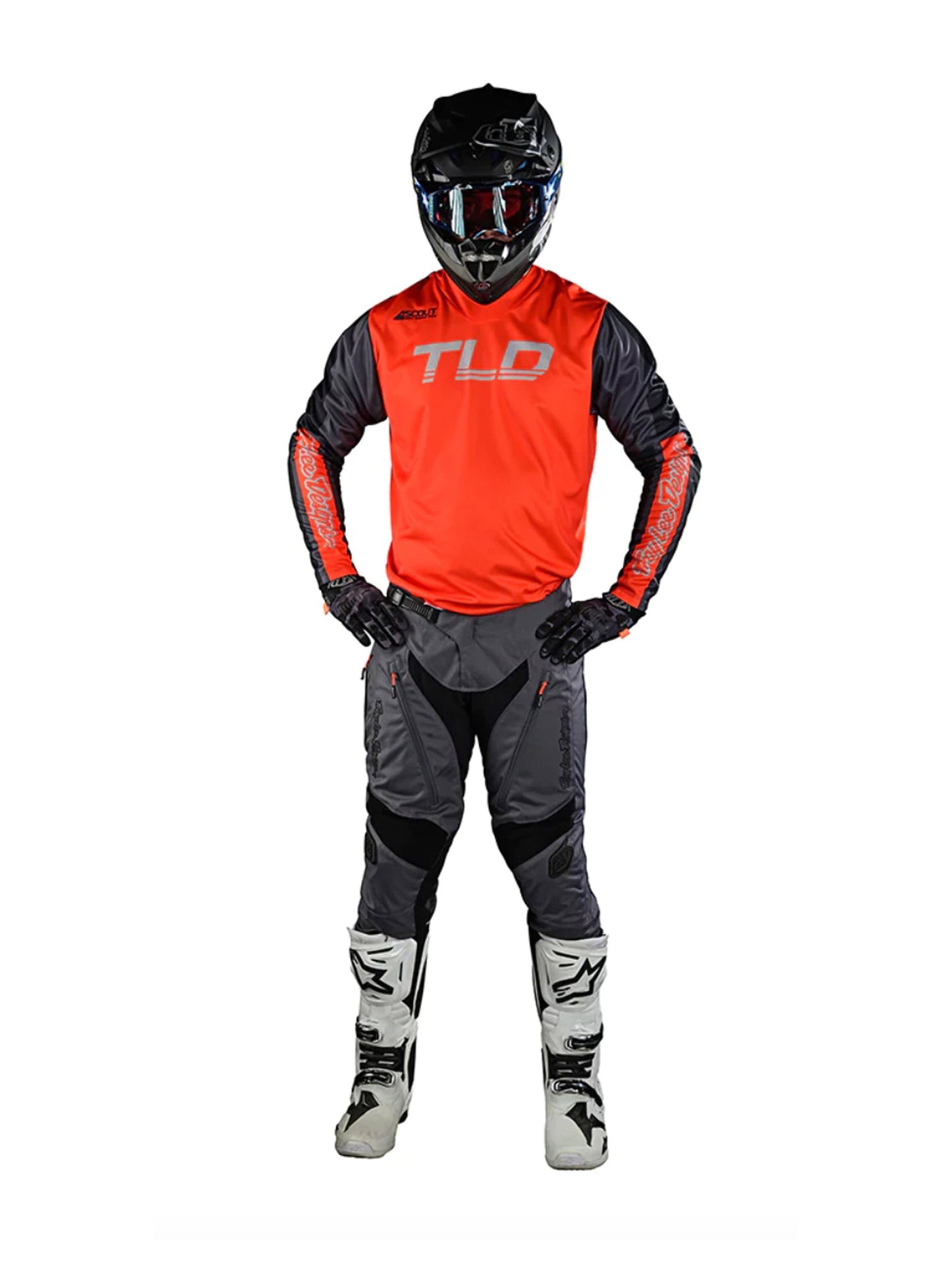 Troy Lee Designs Polera de Moto Scout Gp Recon Naranjo / Gris