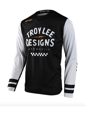 Troy Lee Designs Polera de Moto Scout Gp Ride On Negro / Blanco