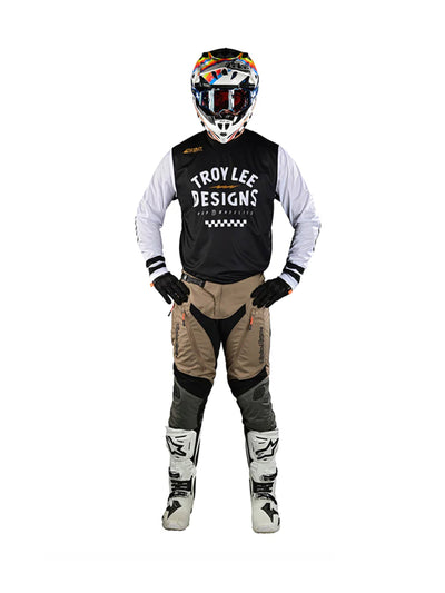 Troy Lee Designs Polera de Moto Scout Gp Ride On Negro / Blanco
