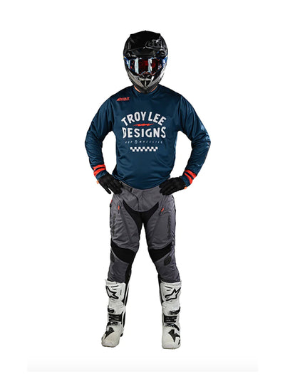 Troy Lee Designs Polera de Moto Scout Gp Ride On Azul