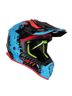 Just1 Casco J38 Mask Blue Red Black