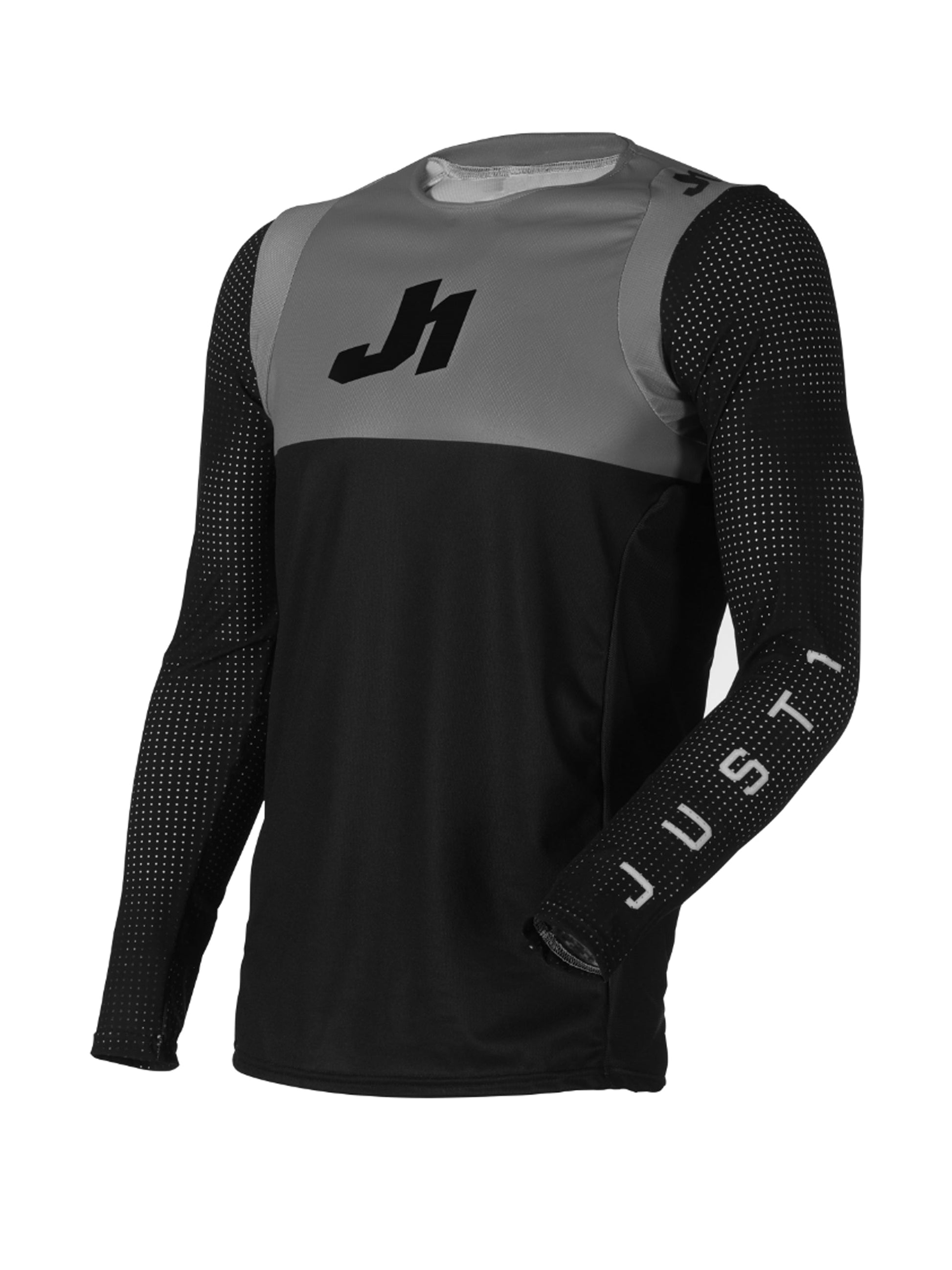 Just1 Polera MTB LS  J-Flex Dual Negra Gris