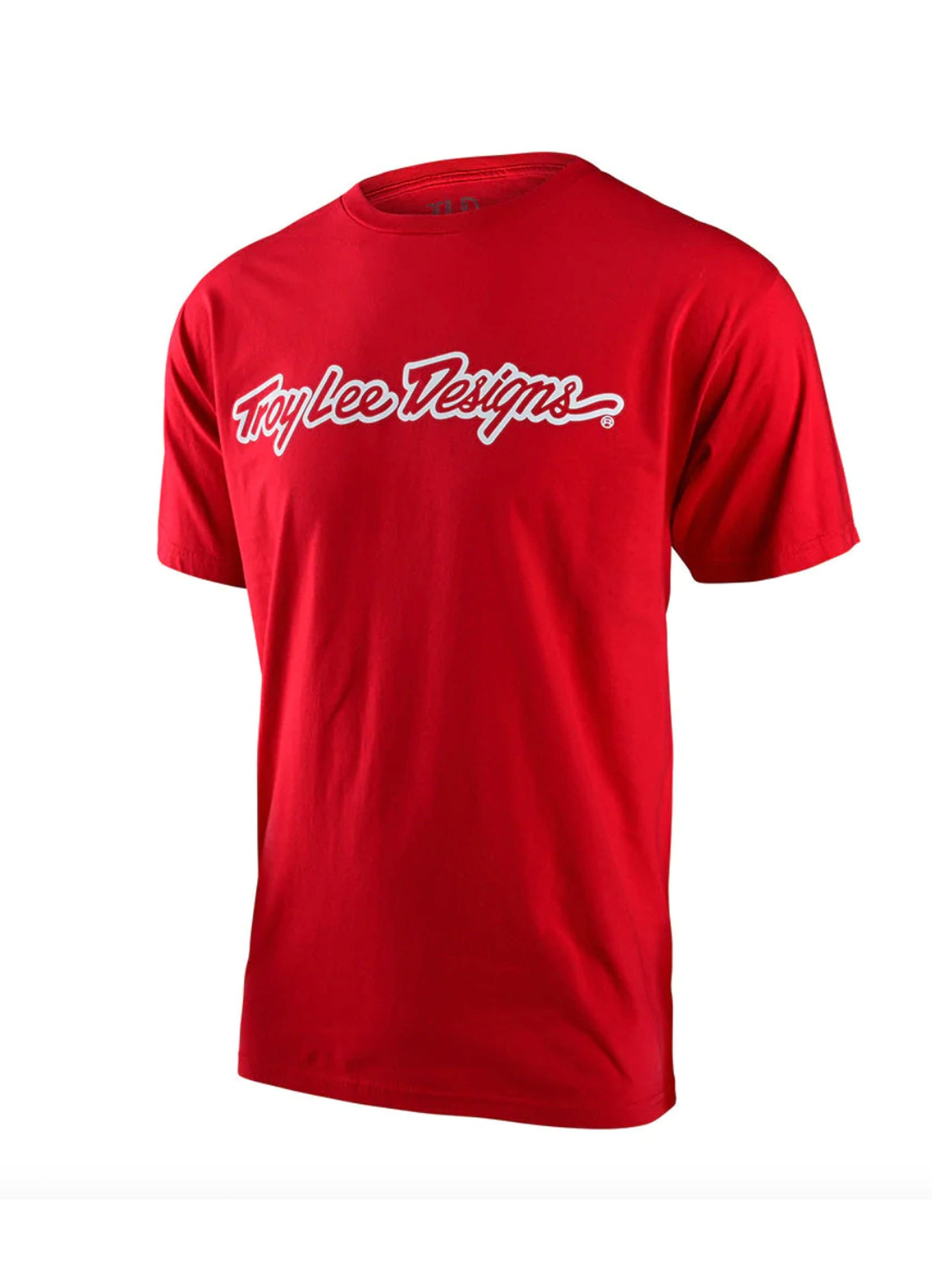 Troy Lee Designs Polera Signature Manga Corta Roja