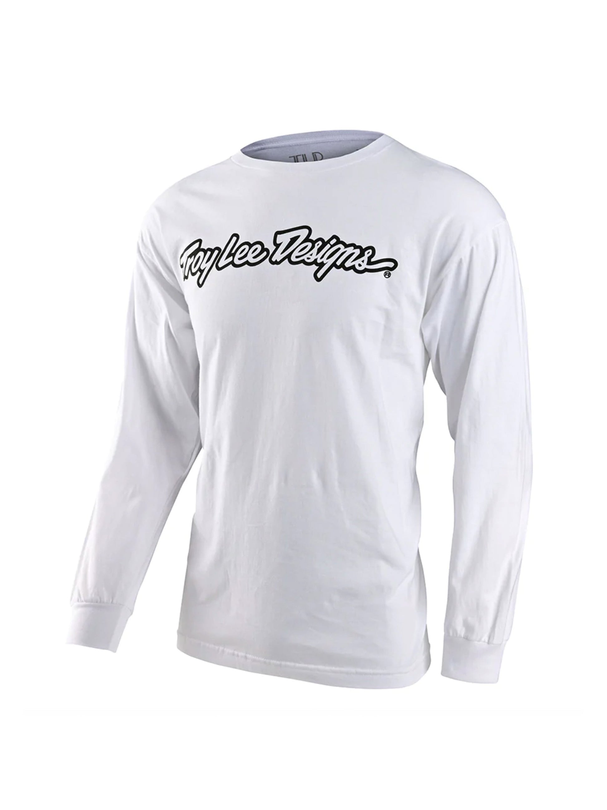 Troy Lee Designs Polera Signature Manga Larga Blanca