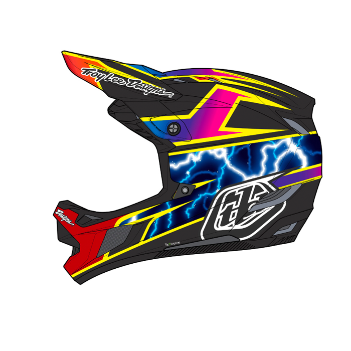 Casco de Bicicleta D4 Carbon Lightning Troy Lee Designs-Rideshop