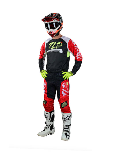 Troy Lee Designs Polera de Moto GP Pro Practical Negro / Rojo