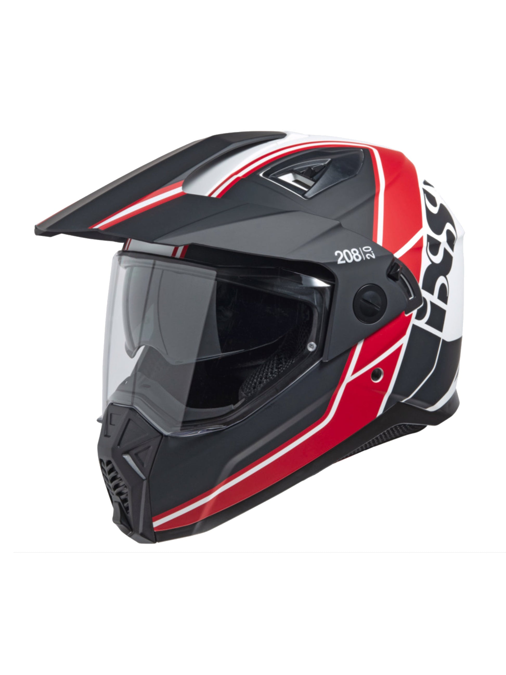 IXS Casco De Calle Enduro 208 2.0 Negro Matte Rojo