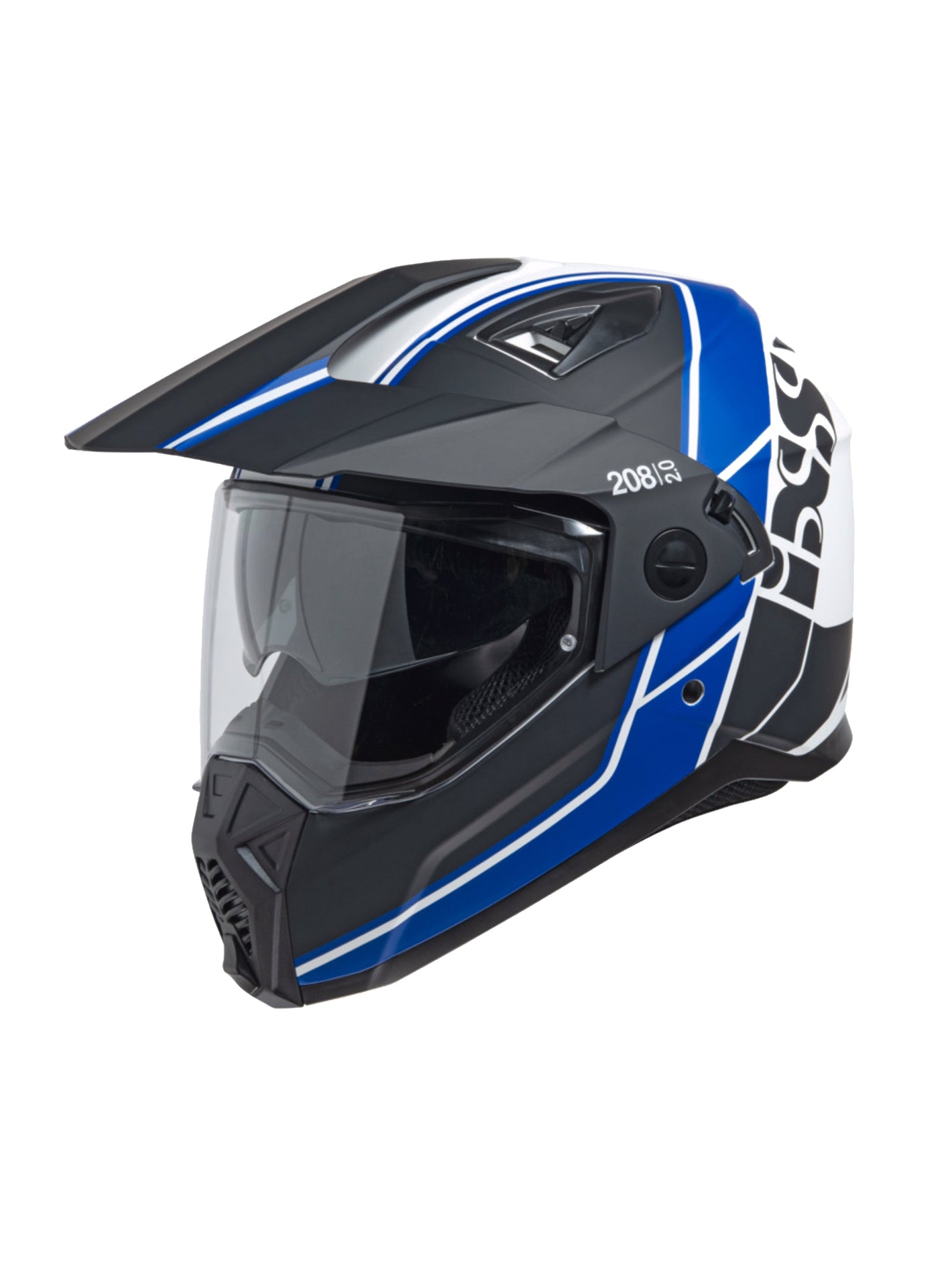 IXS Casco De Calle Enduro 208 2.0 Negro Matte Azul