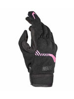 GMS Guantes De Moto Para Mujer Jet City Negro Rosado