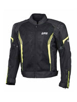 Chaqueta de moto GMS Samu mesh negro amarillo