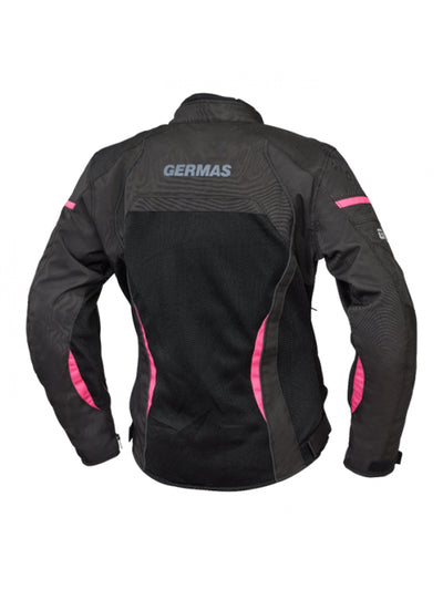 Chaqueta de moto GMS para mujer Tara mesh negro rosado - procircuitcl