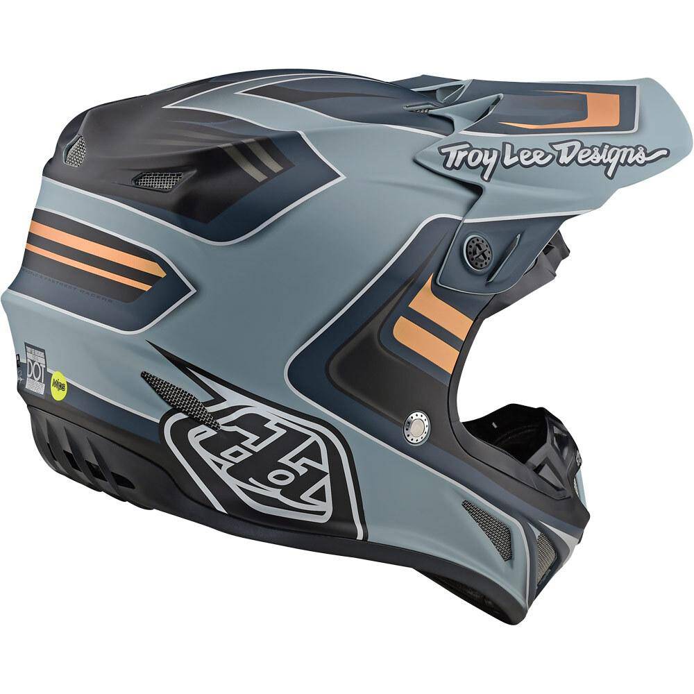 Casco Se4 Ece Composite Flash Gray Silver Troy Lee Designs-Rideshop