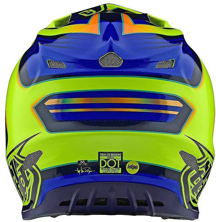 Casco Se4 Ece Composite Flash Yellow Blue Troy Lee Designs-Rideshop