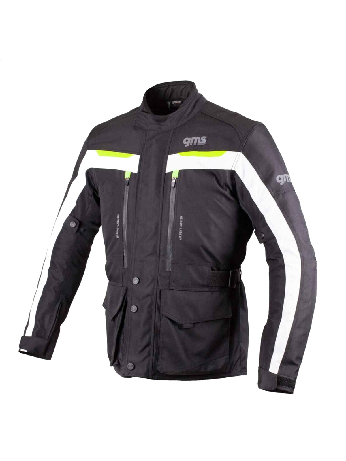 Chaqueta GMS gear negra blanco amarillo