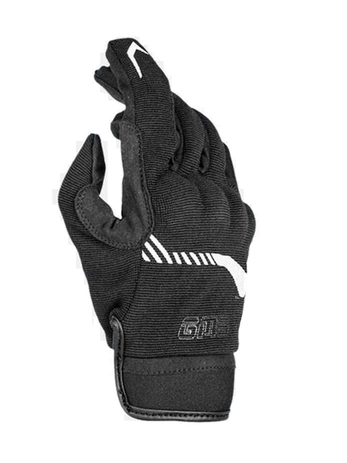 Guante GMS jet city negro blanco de moto