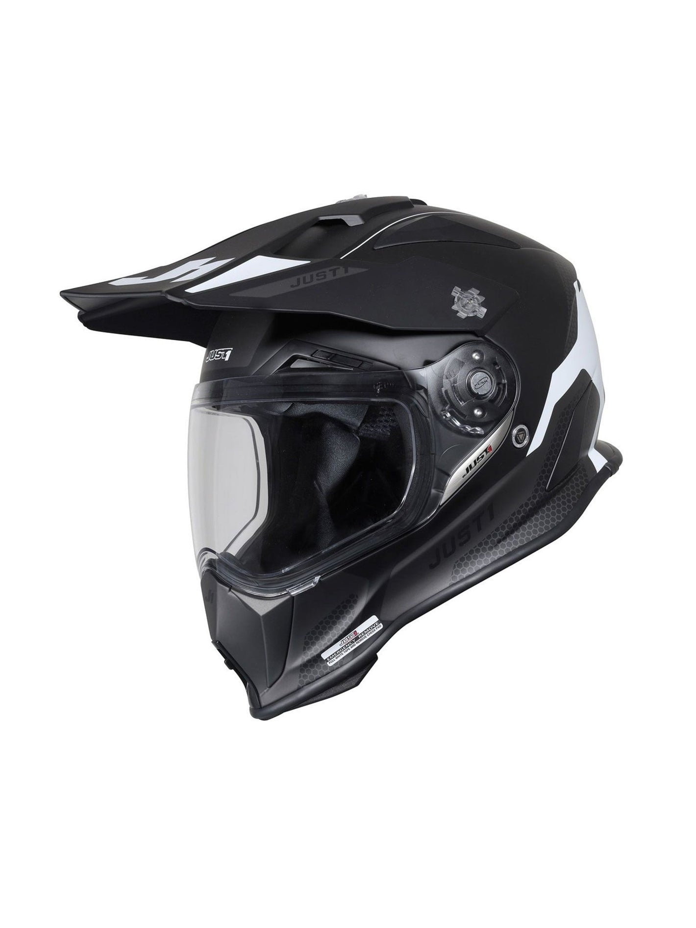 Just1 Casco J14 - F Elite Blanco Negro - procircuitcl