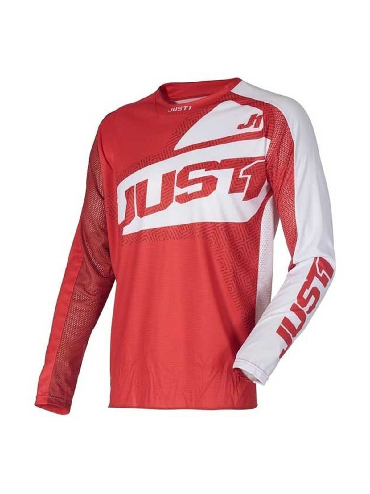Polera Just1 j-force vertigo rojo-blanco