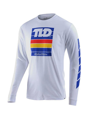 Polera Troy Lee Designs pregame blanco - procircuit