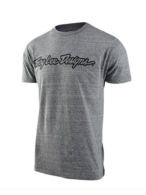 Polera Troy Lee Designs signature manga corta gris - procircuit