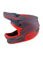 Troy Lee Designs Casco De Bicicleta D3 Fiberlite SpiderStripe Gris Rojo - procircuitcl