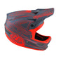 Troy Lee Designs Casco De Bicicleta D3 Fiberlite SpiderStripe Gris Rojo - procircuitcl