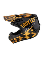 Troy Lee Designs Casco De Moto Para Niño SE4 Polyacrylite Race Shop Negro / Dorado - procircuitcl