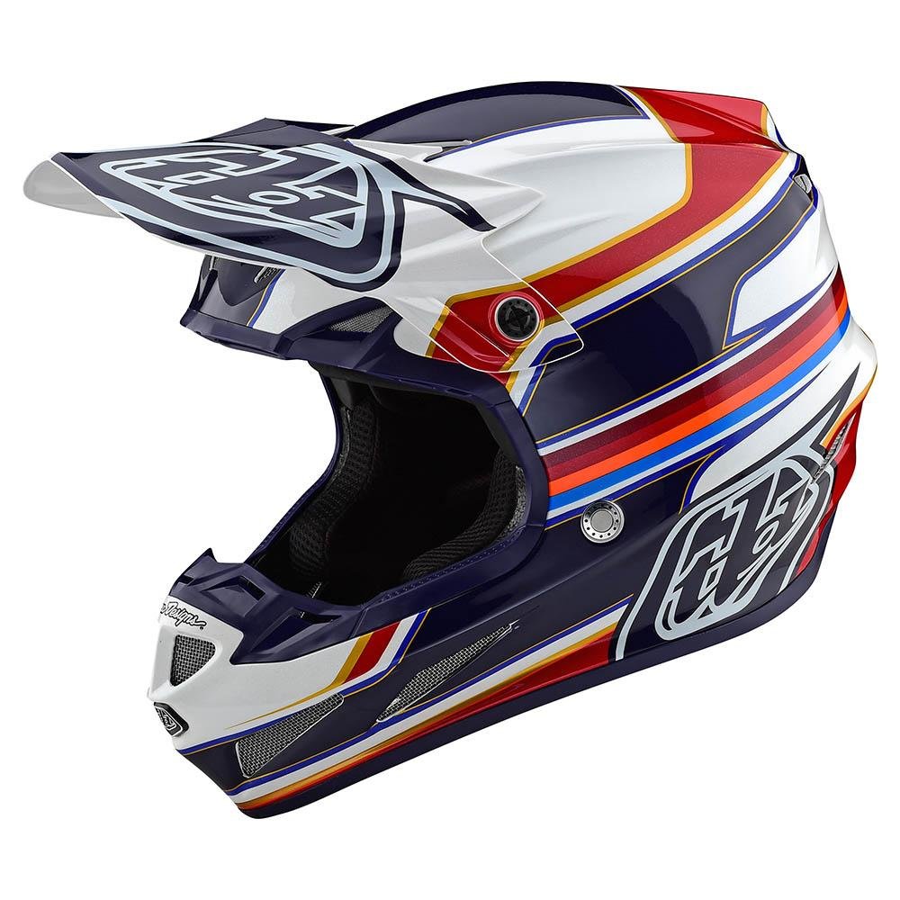 Troy Lee Designs Casco De Moto Se4 Composite Speed White/Red MIPS - procircuitcl