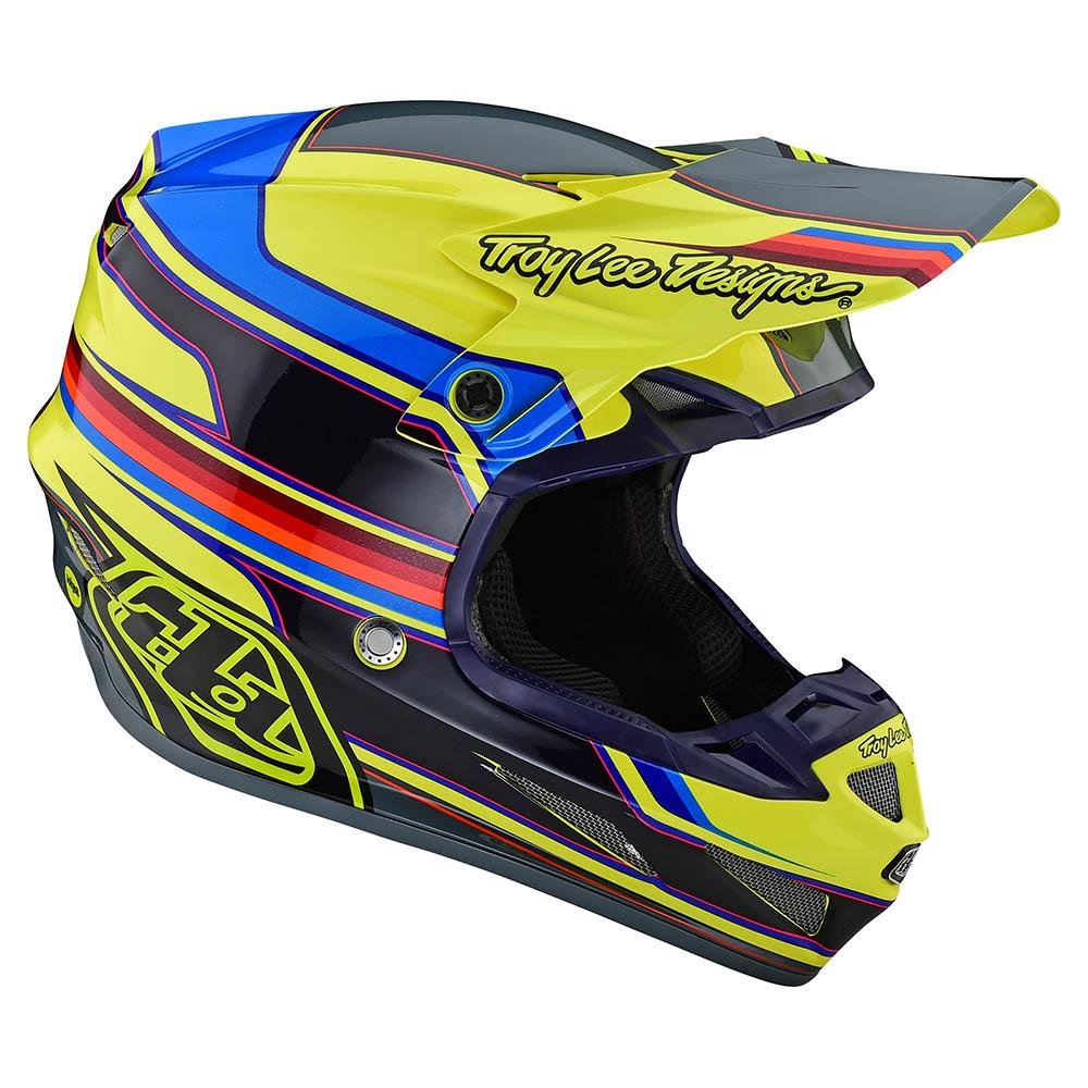 Troy Lee Designs Casco De Moto Se4 Composite Speed Yellow / Gray MIPS - procircuitcl