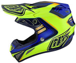Troy Lee Designs Casco De Moto Se4 Ece Composite Flash Yellow Blue - procircuitcl