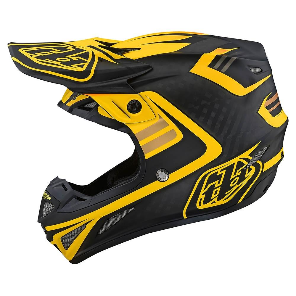 Troy Lee Designs Casco Se4 Carbon Flash Black/Yellow MIPS - procircuitcl