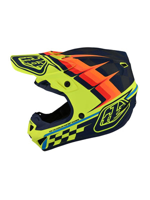 Troy Lee Designs Casco SE4 Polyacrylite Warped Amarillo - procircuitcl