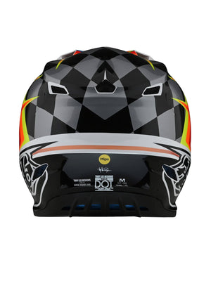 Troy Lee Designs Casco SE4 Polyacrylite Warped Blanco - procircuitcl