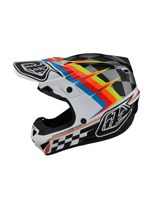 Troy Lee Designs Casco SE4 Polyacrylite Warped Blanco - procircuitcl
