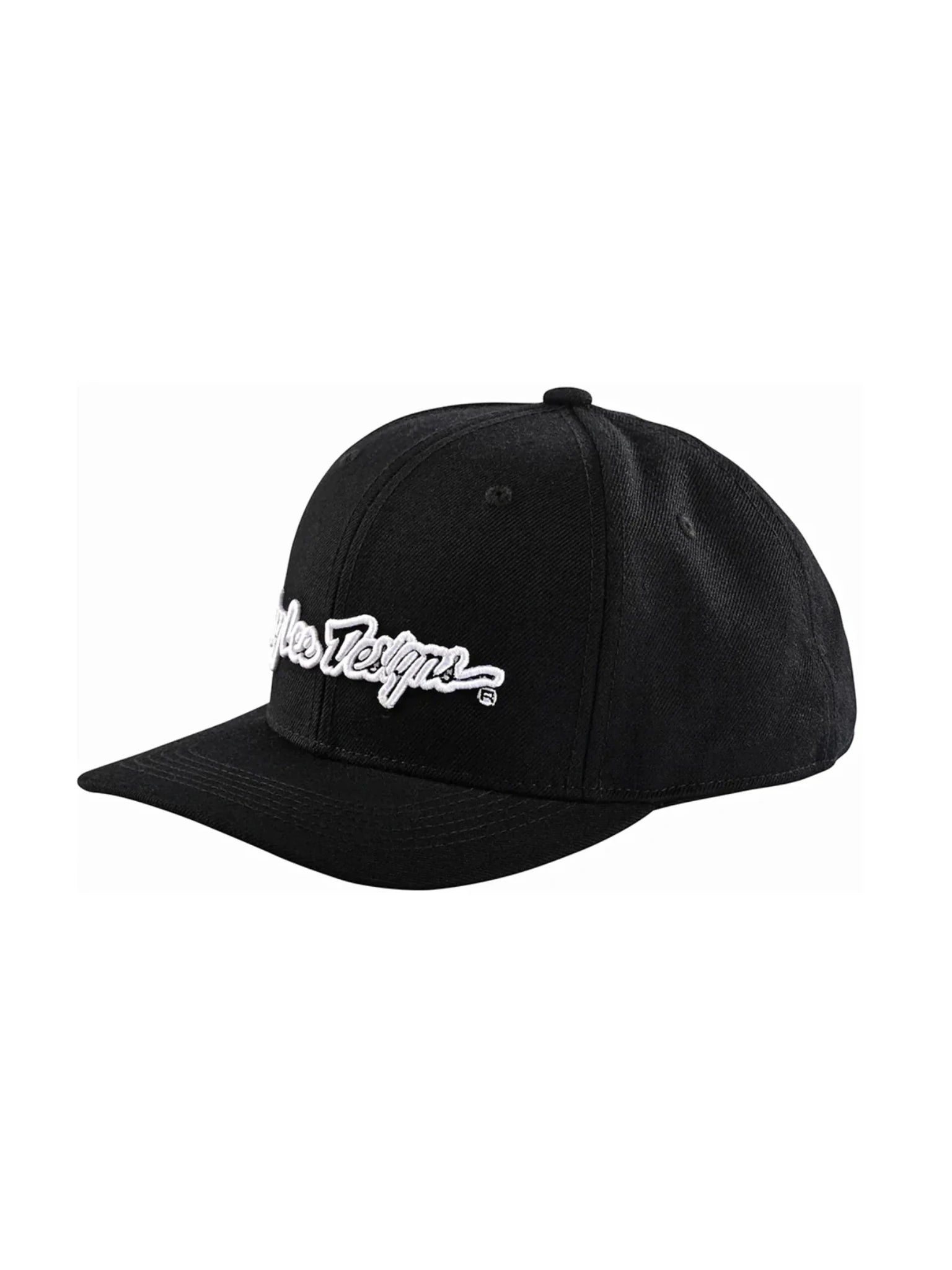 Troy Lee Designs Jockey Snapback Signature Negro / Blanco - procircuitcl