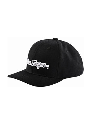 Troy Lee Designs Jockey Snapback Signature Negro / Blanco - procircuitcl
