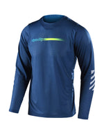 Troy Lee Designs Polera De Bicicleta Skyline Air LS Channel Dark Slate Azul - procircuitcl