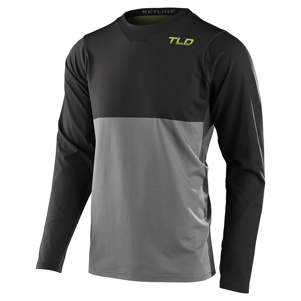 Troy Lee Designs Polera de Bicicleta Skyline Chill Ls Gris / Verde - procircuitcl