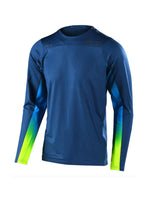 Troy Lee Designs Polera De Bicicleta Skyline LS Jet Fuel Azul Marino - procircuitcl